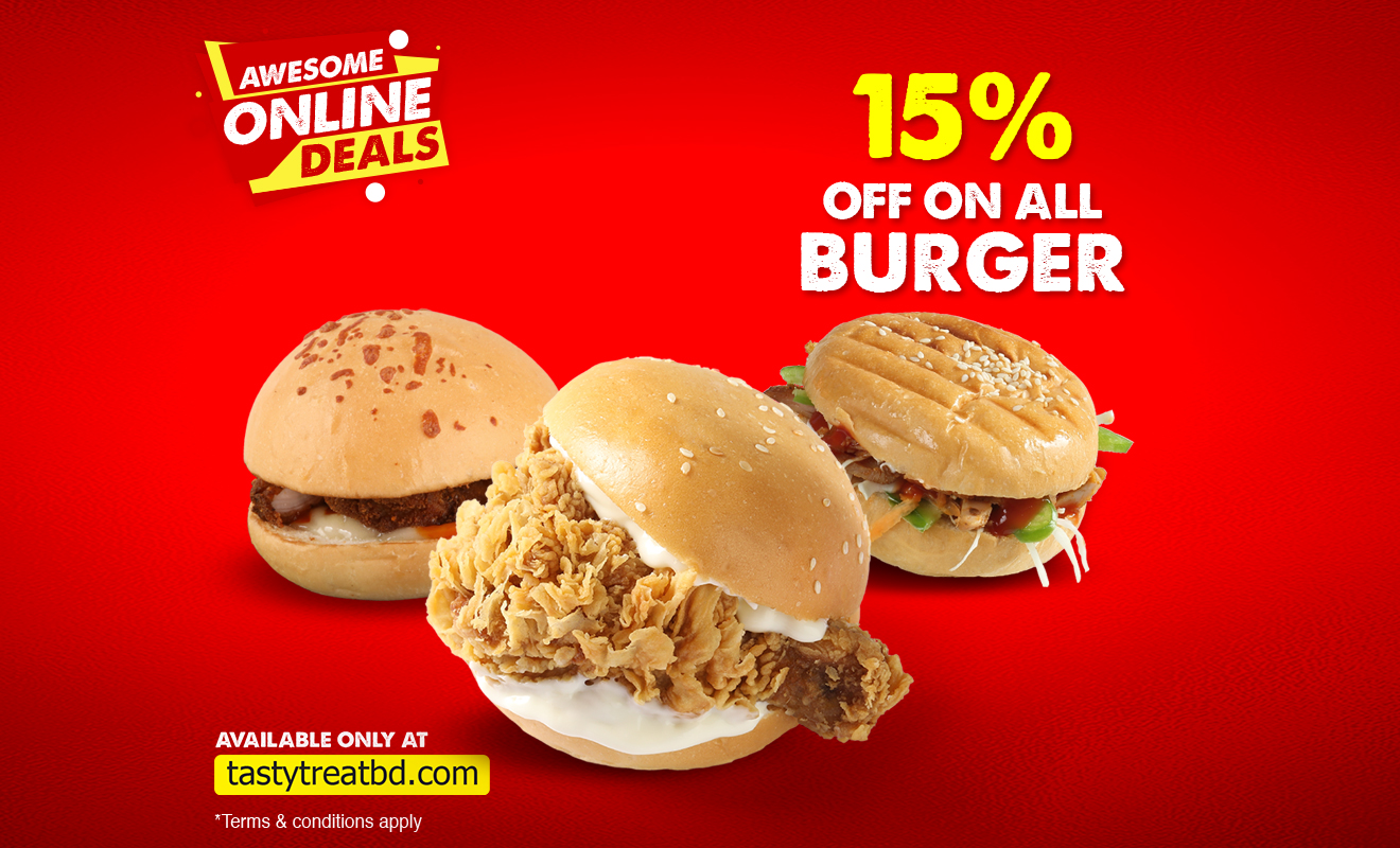 Promotions :: 15% off on All Burger - Promotion